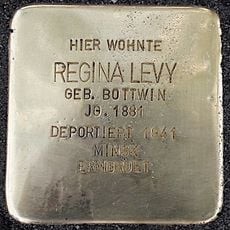Stolperstein dedicated to Regina Levy