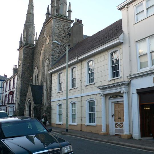 Masonic Hall, Caretaker's House At Rear And Garden Walls At Left And Rear