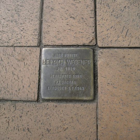 Stolperstein em memória de Heinrich Wegener