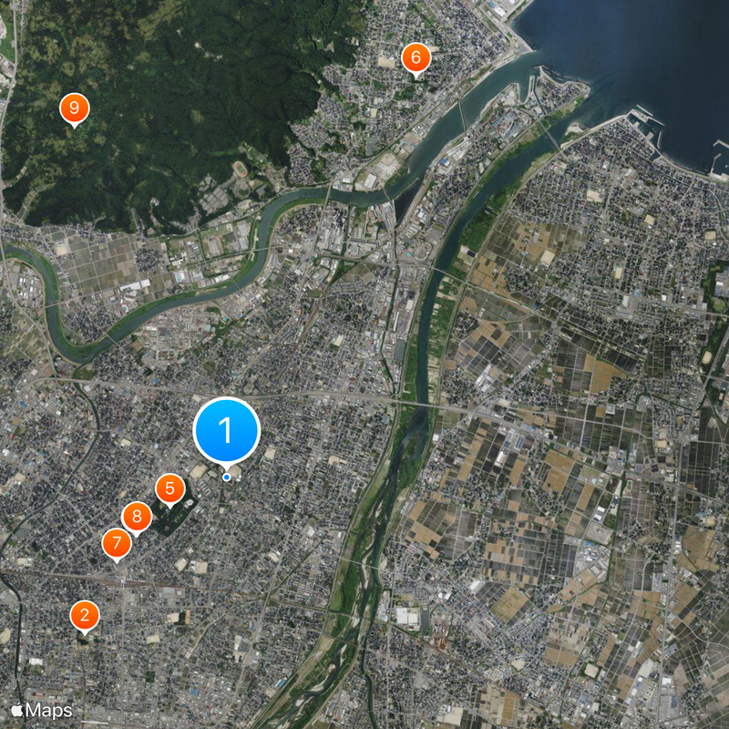 Toyama Prefectural Takaoka High School Map
