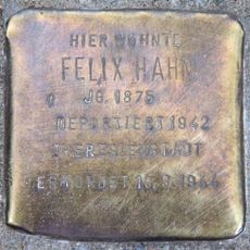 Stolperstein dedicated to Felix Hahn