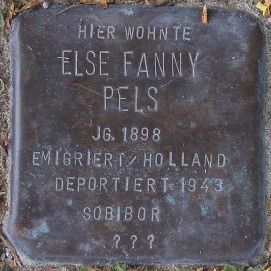Stolperstein dedicated to Else Fanny Pels