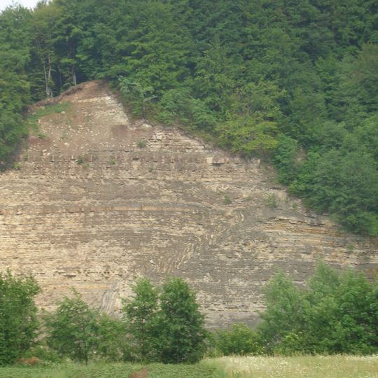 A rock on the right bank of the river Prut