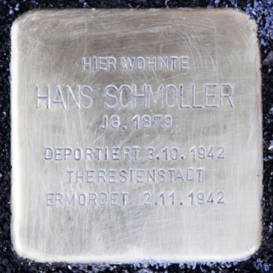 Stolperstein dedicated to Hans Schmoller