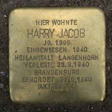 Stolperstein en memoria de Harry Jacob