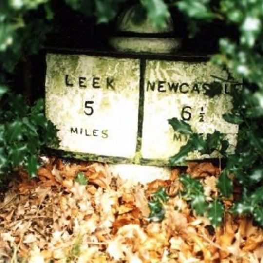 Milepost, W of Endon village