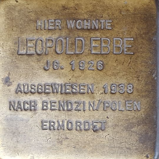 Stolperstein en memoria de Leopold Ebbe