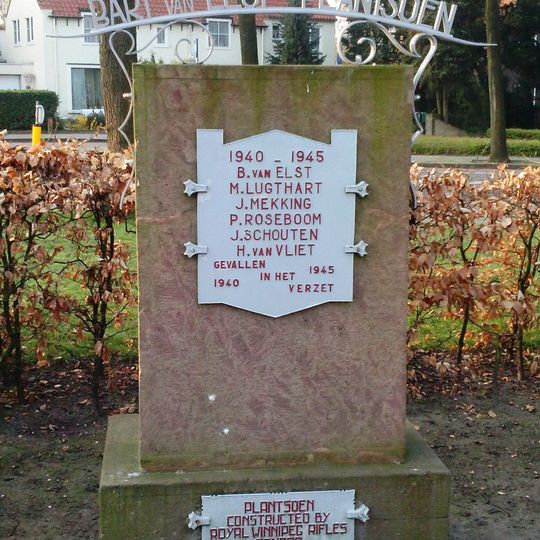 Monument in het Bart van Elstplantsoen