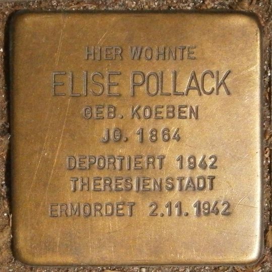 Stolperstein dedicated to Elise Pollack