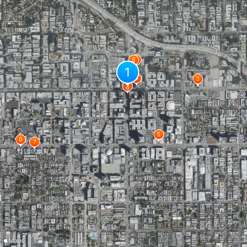 Hollywood and Vine Map