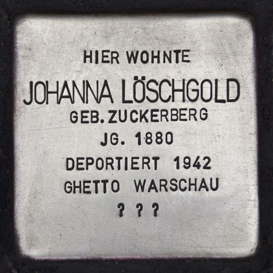 Stolperstein en memoria de Johanna Löschgold