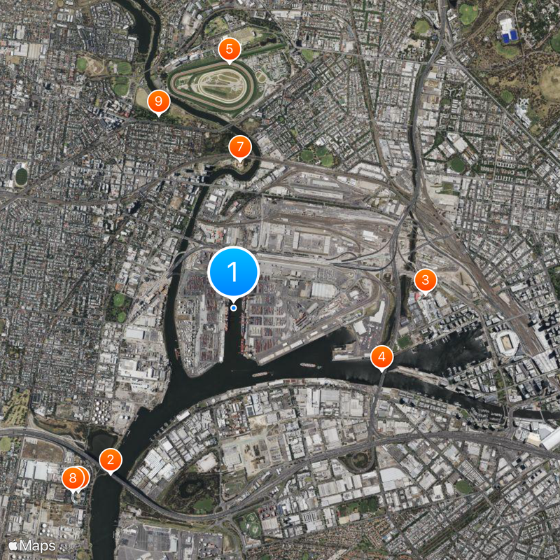 Port of Melbourne Map