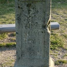 Triangulation stone from 1867 at Wienblickwiese
