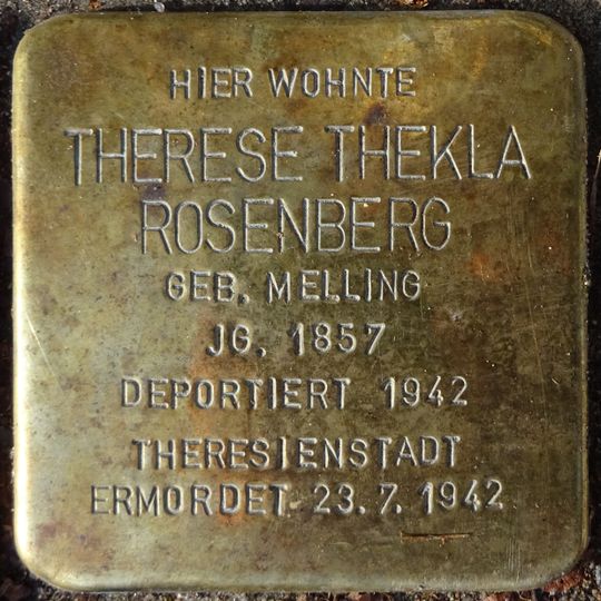 Stolperstein für Therese Thekla Rosenberg