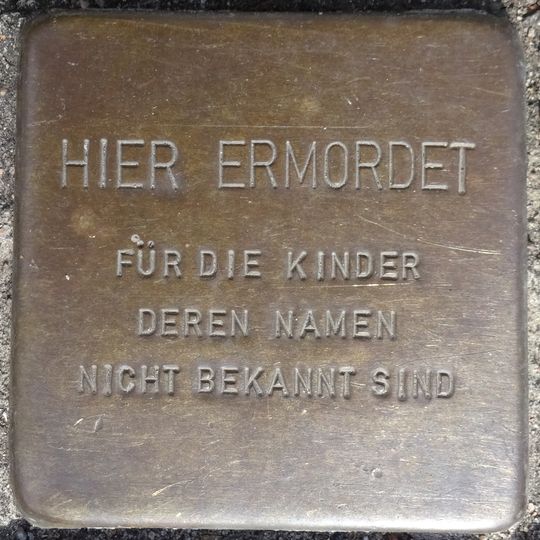 Stolperstein für die unbekannten Kinder des Kinderkrankenhauses Rothenburgsort