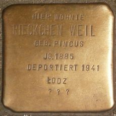 Stolperstein dedicated to Rieckchen Weil