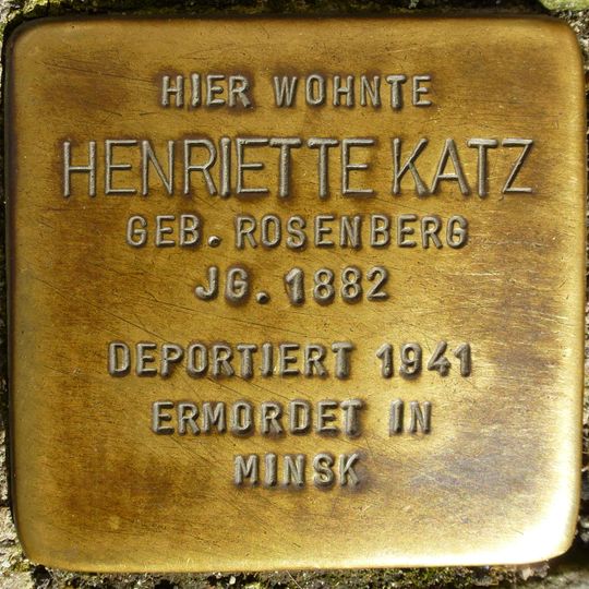 Stolperstein à la mémoire de Henriette Katz