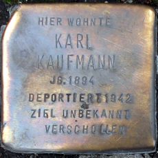 Stolperstein dedicated to Karl Kaufmann