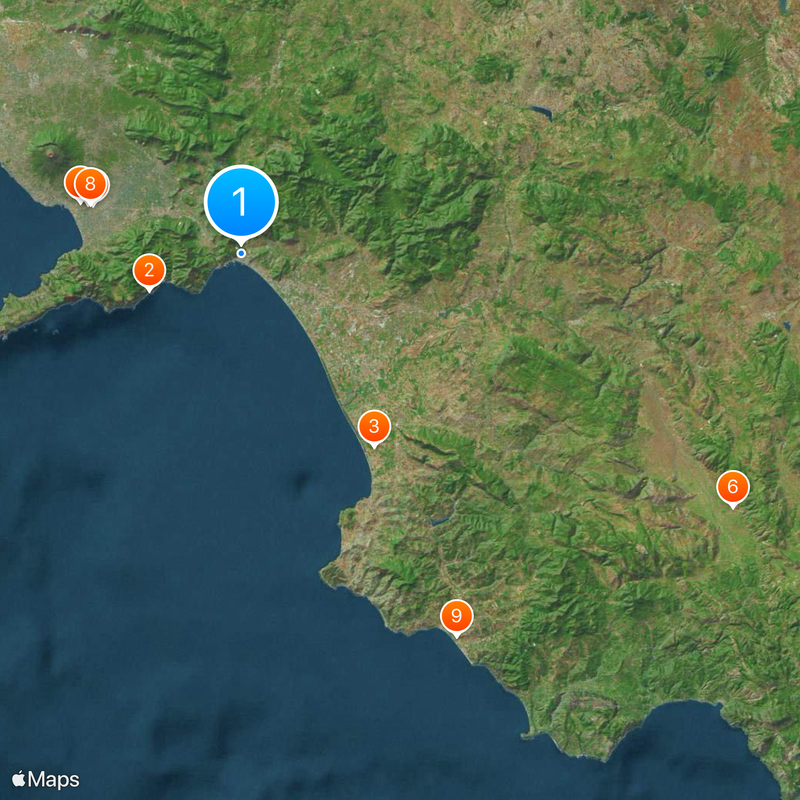 Provincie Salerno Kaart