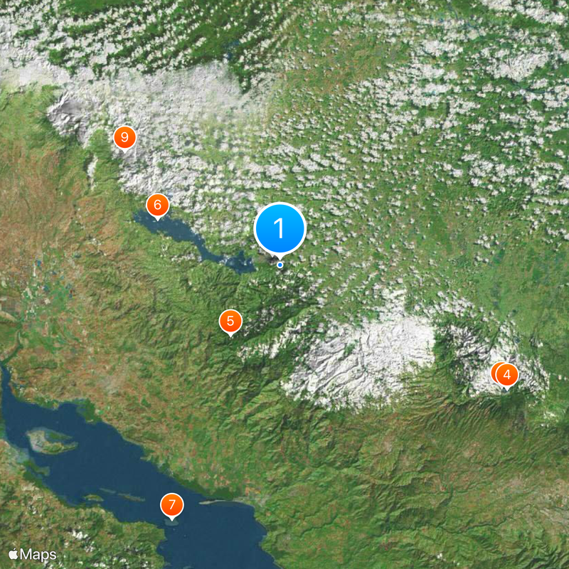 Central America Volcanic Arc Map