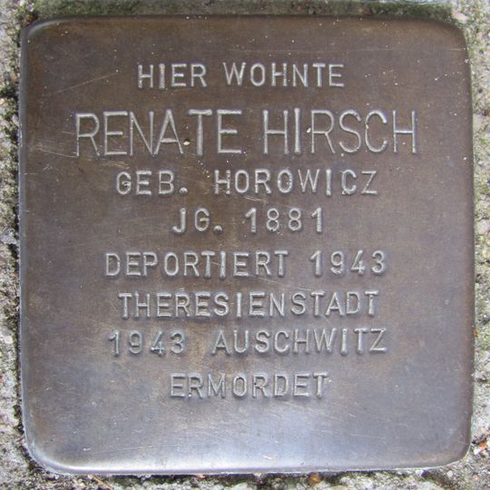 Stolperstein en memoria de Renate Hirsch