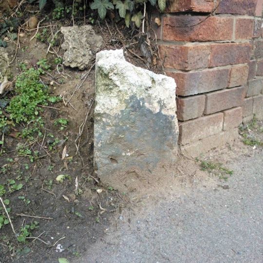 Milestone, bottom of Loam Pit Lane, Halesworth