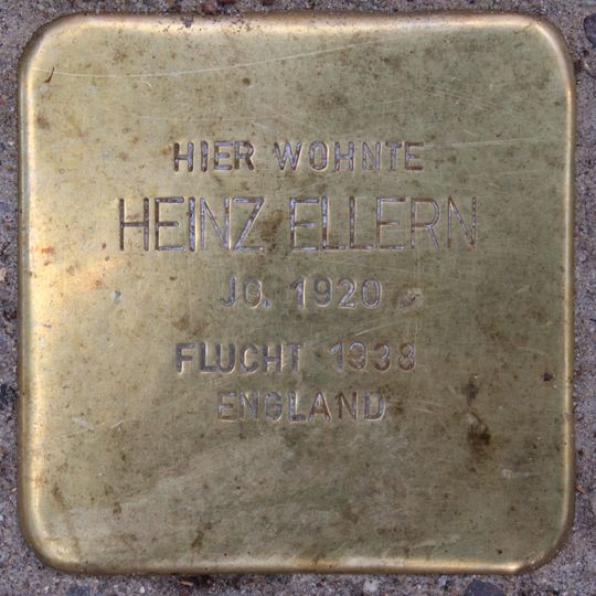 Stolperstein dedicated to Heinz Ellern