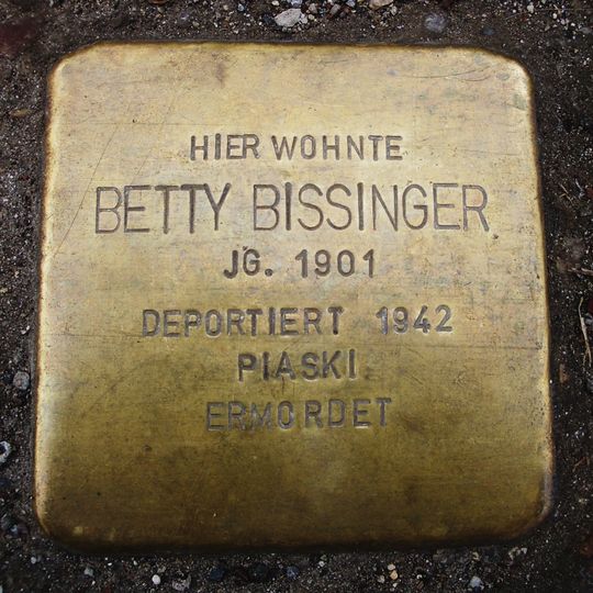 Stolperstein en memoria de Betty Bissinger
