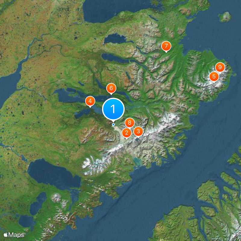 Valley of Ten Thousand Smokes Map