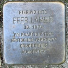 Stolperstein dedicated to Beer Lambig