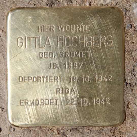 Stolperstein dedicated to Gittla Hochberg