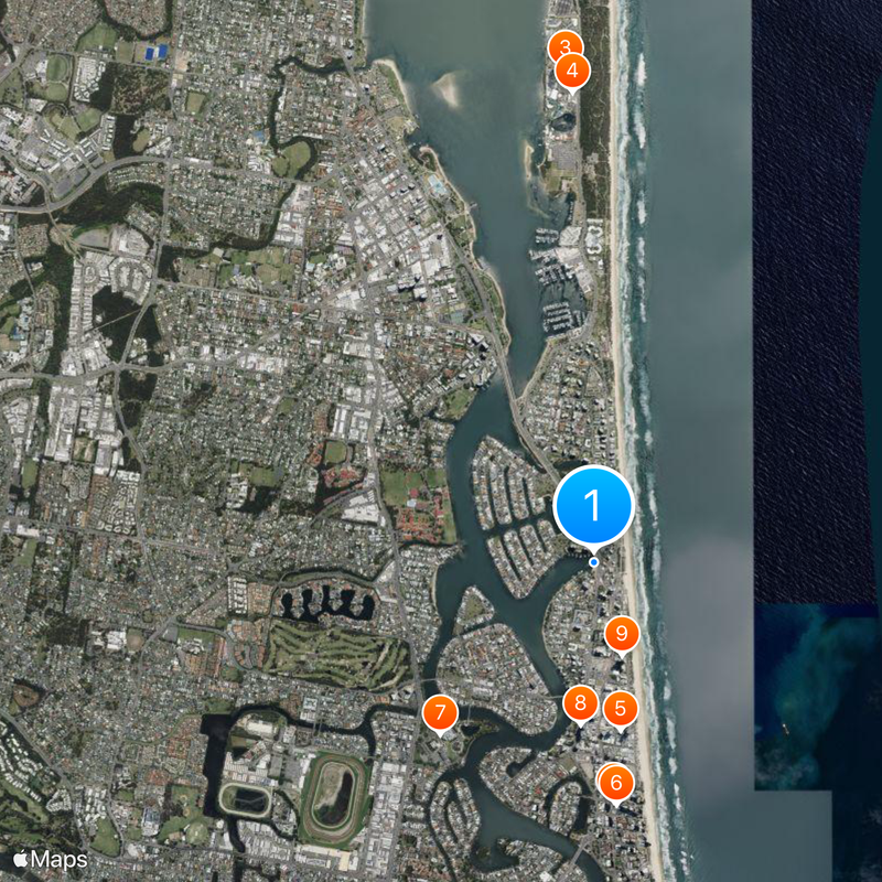 Surfers Paradise Street Circuit Map