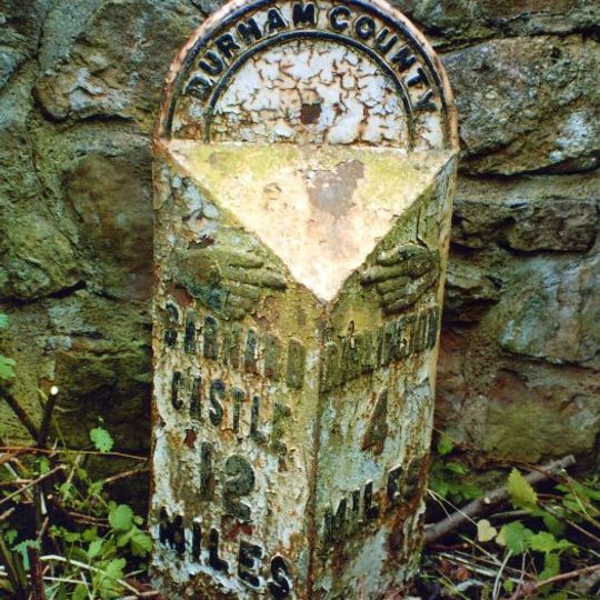 Milepost At High Coniscliffe Bridge