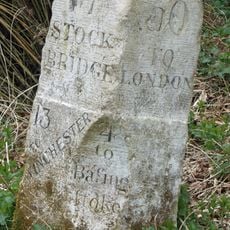 Milestone On A30  At Ganderdown - 50 Miles From London