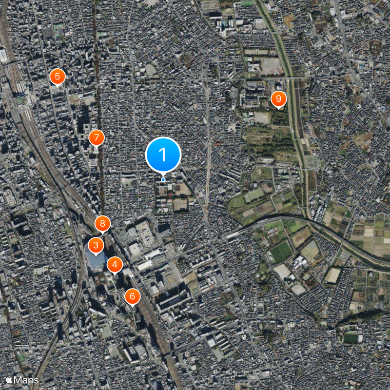 Saitama Prefectural Omiya High School Map