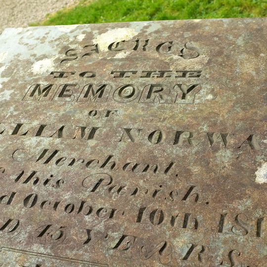 2 Headstones Samuel King And Jane Peers And Tombchest Of William Norway 1 Metre To South Of West Tower Of Egloshayle Church