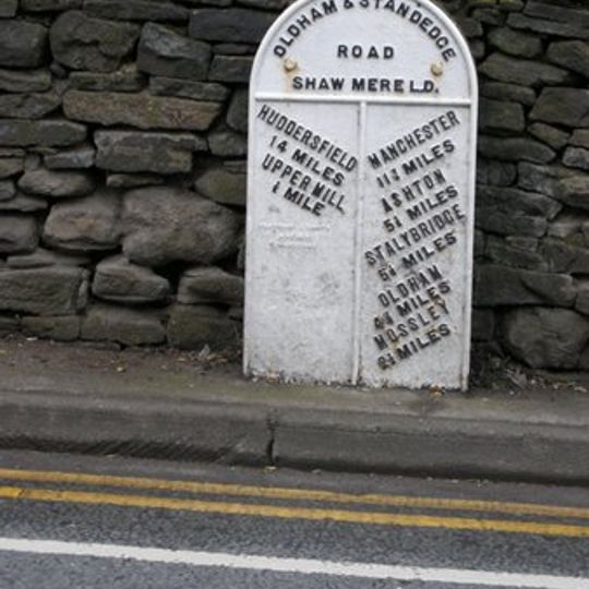 Milestone, ExYW Oldham Road, Uppermill