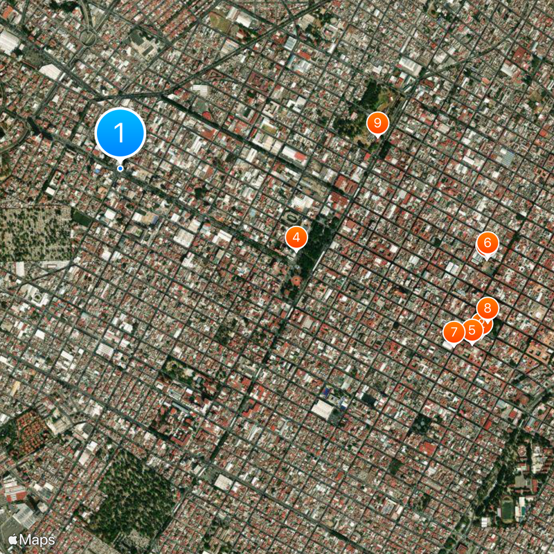 Cronología de la historia de Puebla Mapa