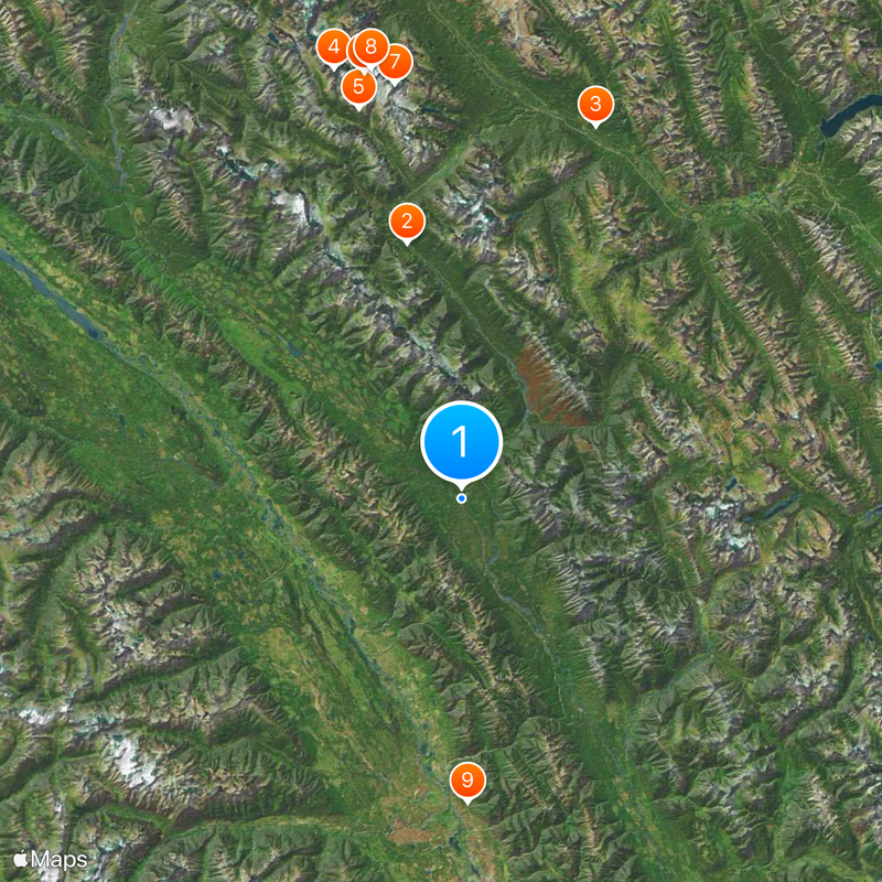Kootenay National Park Map