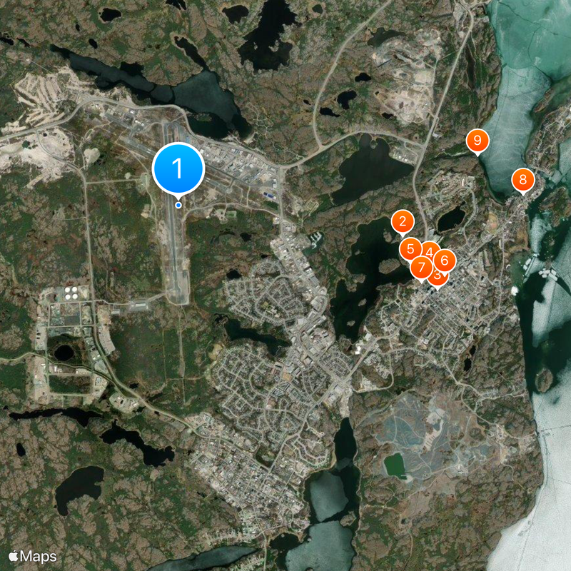 Yellowknife Airport Map