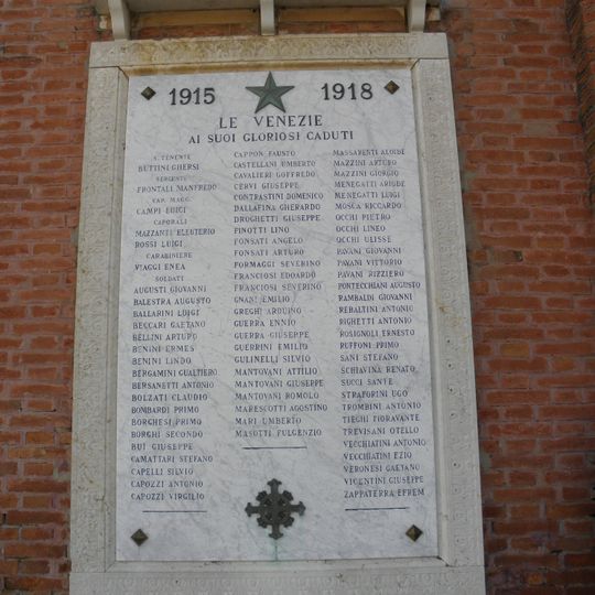 Lapide ai caduti della prima guerra mondiale nella chiesa di San Giuseppe