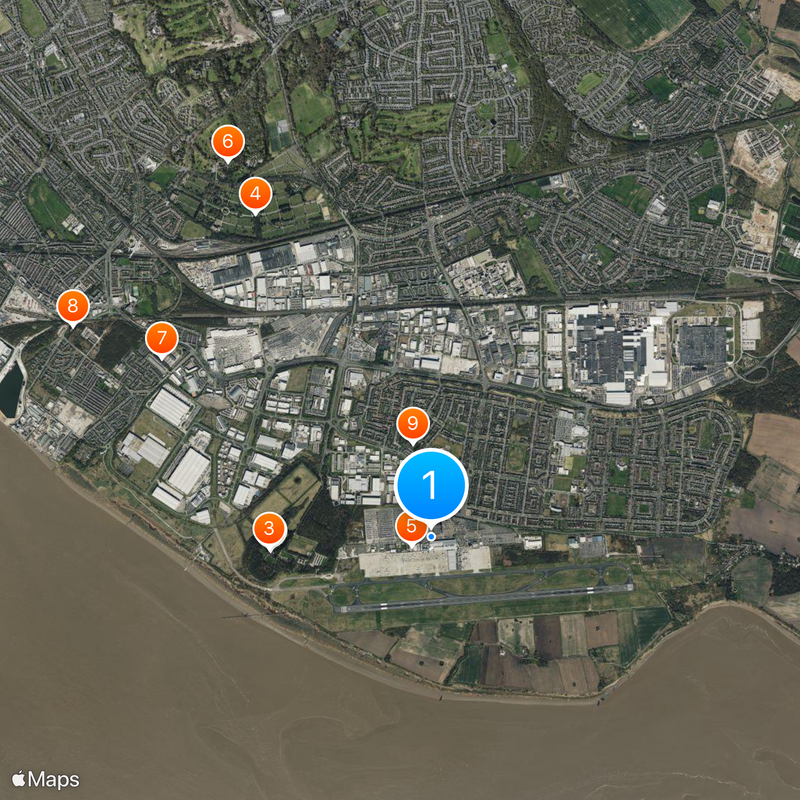 Liverpool John Lennon Airport Map