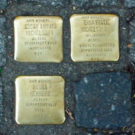 Stolperstein en memoria de Erna Fratje Michelsohn