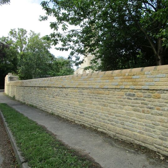 Garden And Farmyard Boundary Wall To West Of College Farmhouse, Running South Along Church Lane And Then East Along Glinton Road To Cartsheds