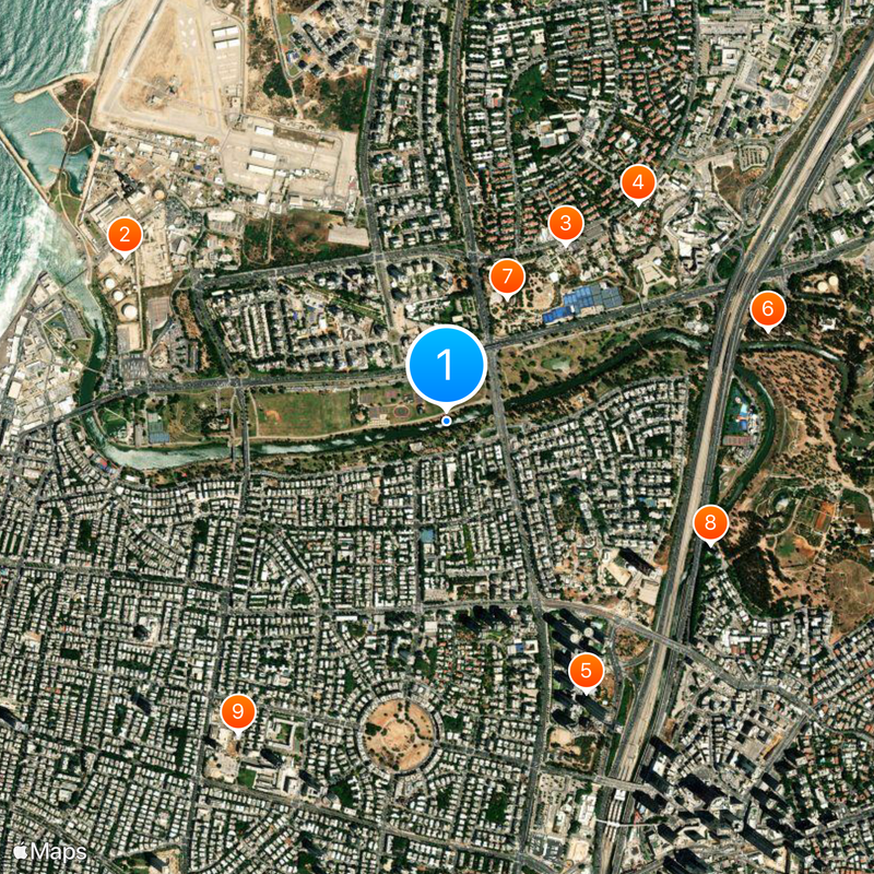 Yarkon River Map