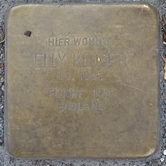 Stolperstein à la mémoire d’Elly Kluger