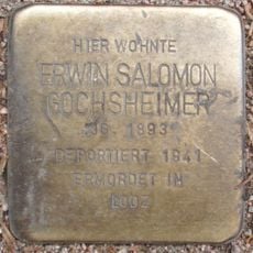 Stolperstein en memoria de Erwin Salomon Gochsheimer