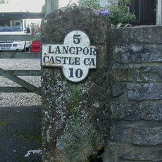 Milestone Set Into Front Boundary Wall Of Hillhead Cottage