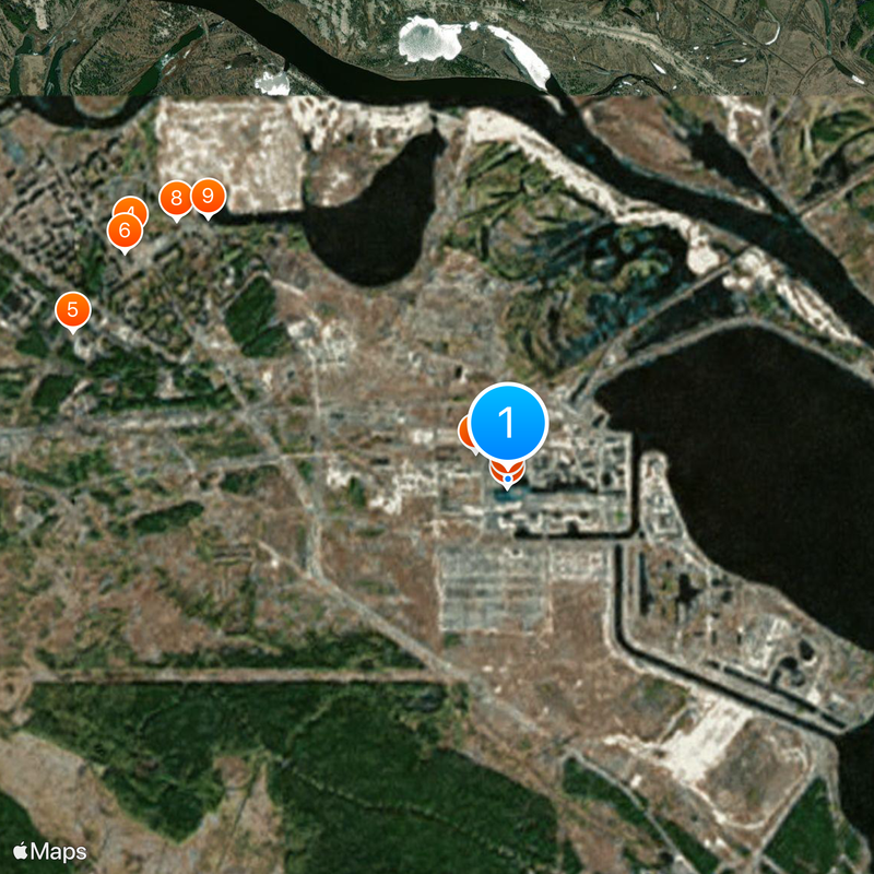 Chernobyl Nuclear Power Plant Map