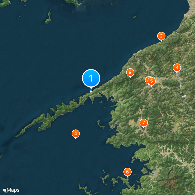 Ikata Nuclear Power Plant Map